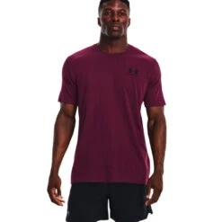 Camiseta Under Armour UA Sportstyle Left Chest -JOMA Tienda de ventas camiseta under armour ua sportstyle left chest purple stone black black 2