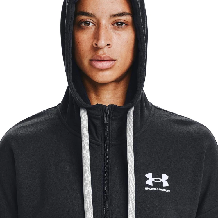 Chaqueta Under Armour Rival Fleece Full Zip Hoodie Mujer 5 Chaqueta Under Armour Rival Fleece Full Zip Hoodie Mujer - Imagen 3